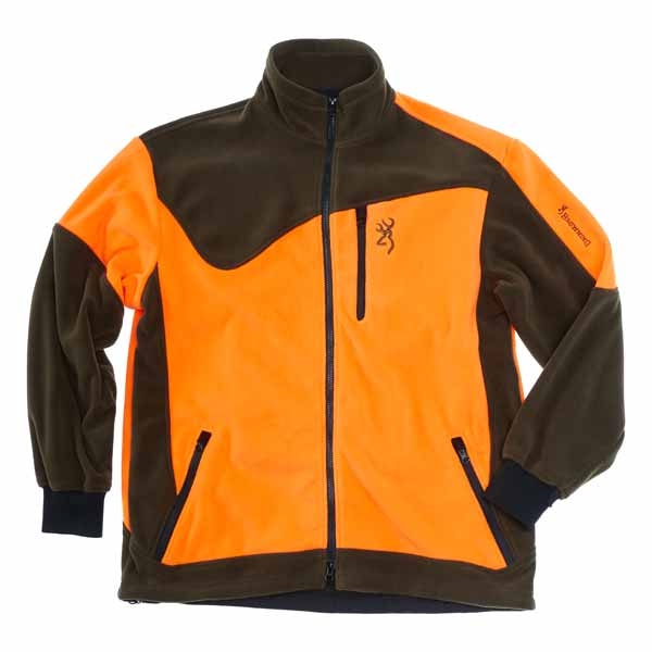 Browning Powerfleece Jacke in Grün/Orange